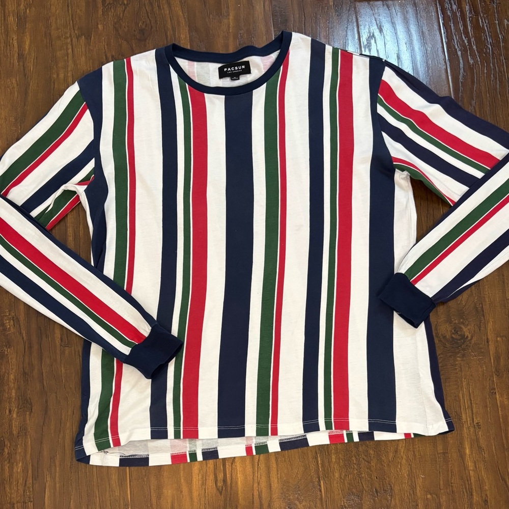 Vintage Pac Sun Men’s Multi-Color Light Long Sleeve Tee Shirt #94